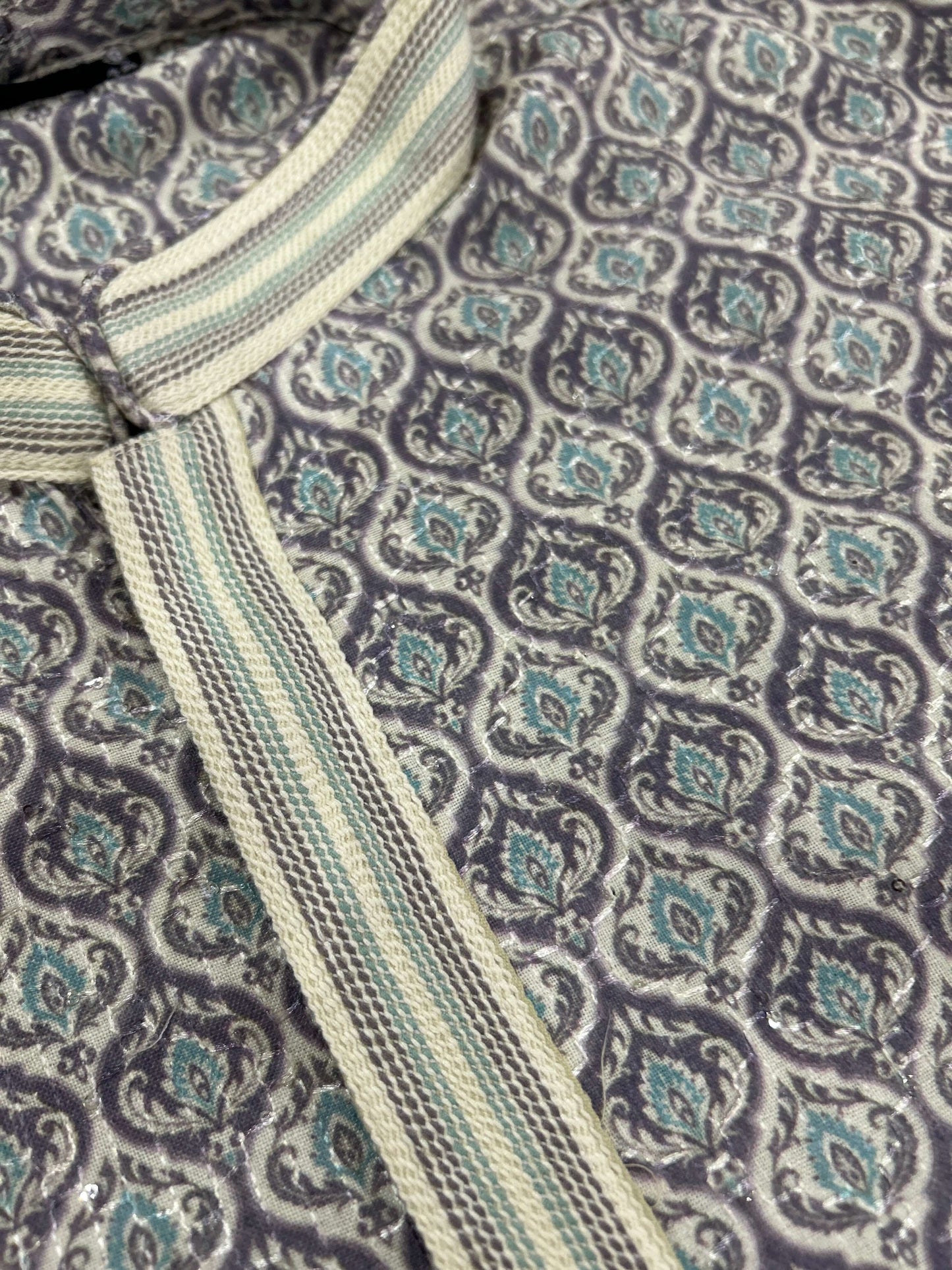Elegant Grey & Teal Cotton Panjabi@Auxerra