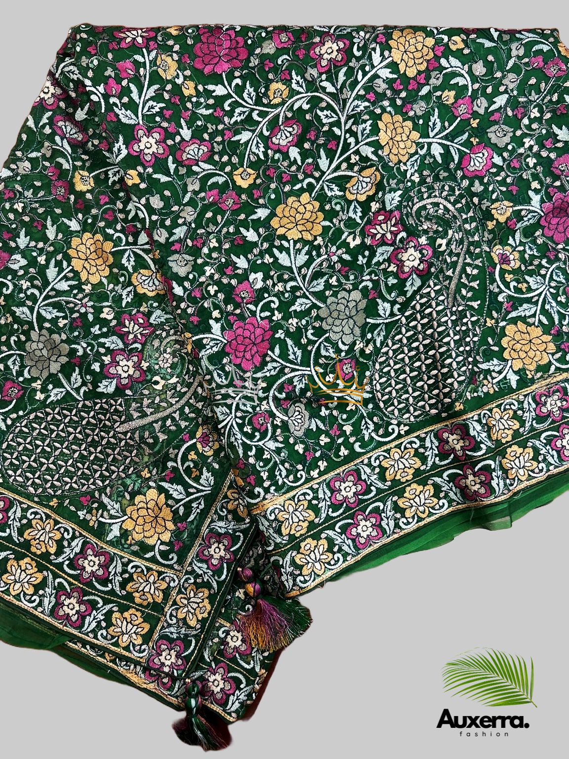 Classic Green Sapura Muslin Saree