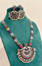 German Silver Multicolor Peacock Necklace | Auxerra | $45.00 | Auxerra Fashion