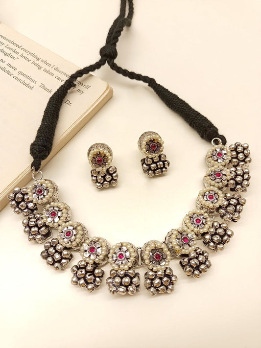 Floral Beadwork Choker Set