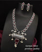 Premium German Silver Ruby Necklace Set | Auxerra | $55.00 | Auxerra Fashion