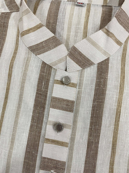 Classic Striped Cotton Panjabi@Auxerra