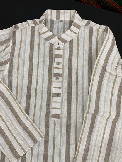 Classic Striped Cotton Panjabi@Auxerra