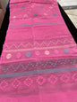 Elegant Pink Cotton Jamdani Saree | Auxerra | $155.00 | Auxerra Fashion