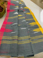 Charcoal Grey Manipuri Handloom Saree | Auxerra | $65.00 | Auxerra Fashion