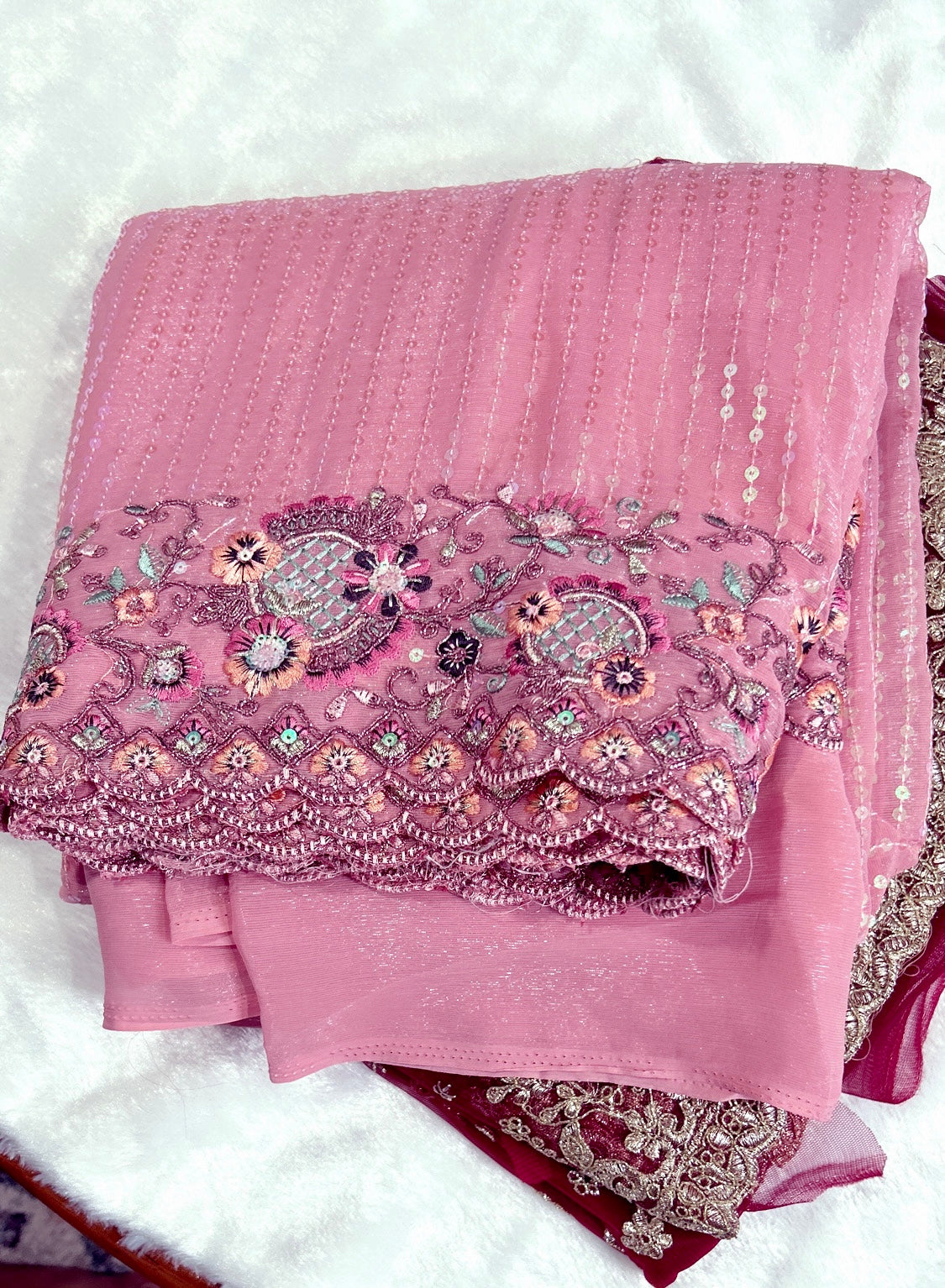 Pink Silk Saree