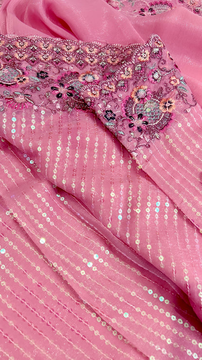 Pink Silk Saree