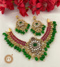 Regal Green & Ruby Kundan Necklace Set | Auxerra | Auxerra Fashion